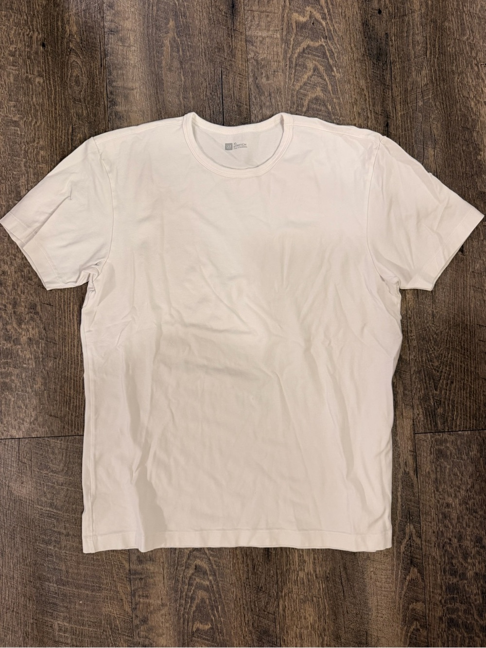 Gap Stretch White Short Sleeve T-Shirt Men’s XL Cotton Blend